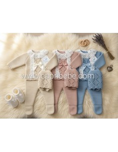Conjunto Bebé de Punto "Encaje Vintage